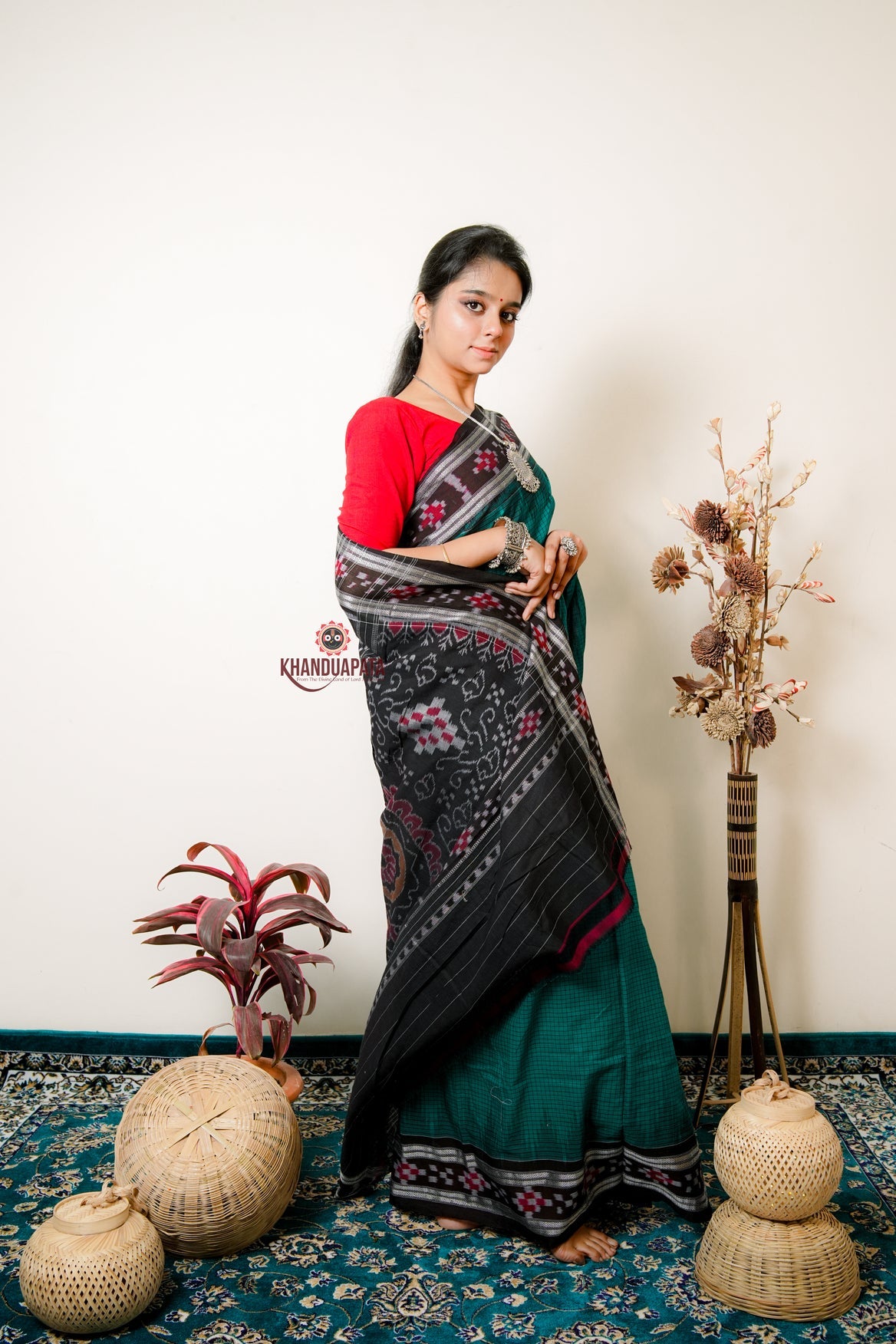 Multicolour Pasaspali Check Design Cotton Saree For Women