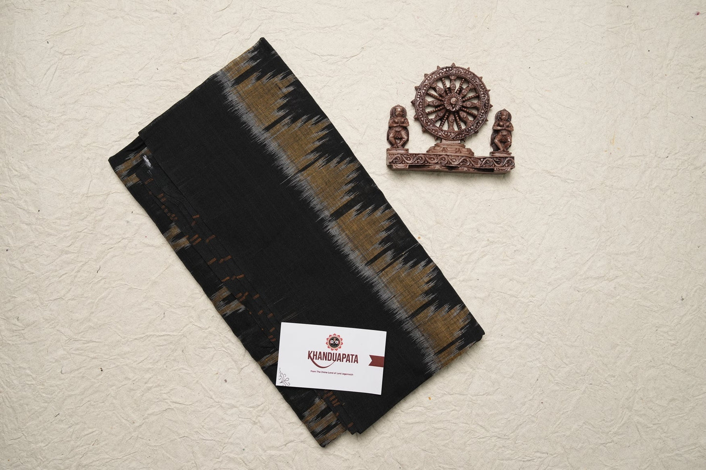 Black & Brown Colour Flower Design Stole For Women