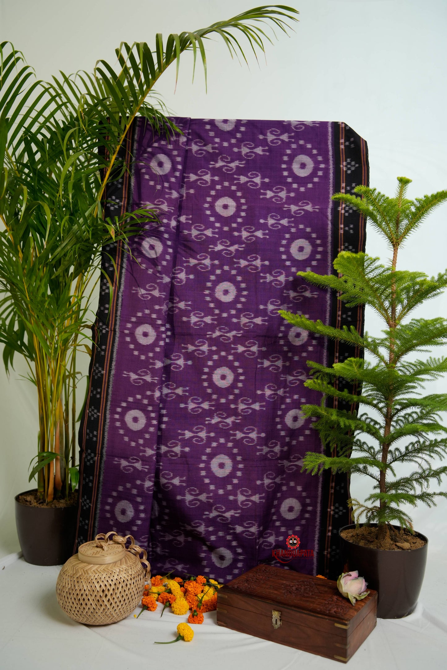 Blue & White Colour Doll Design Cotton Saree For Women