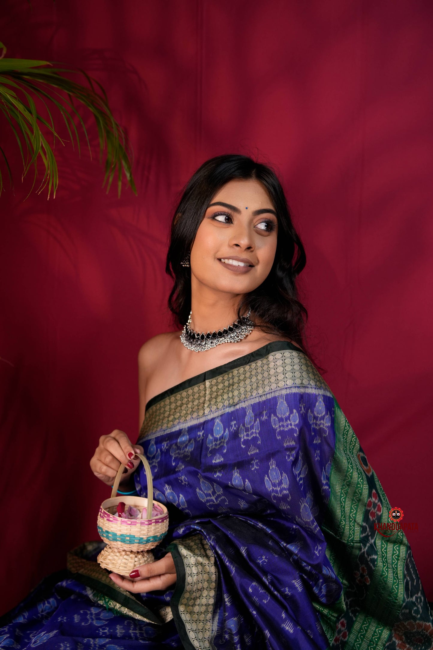 Black & Blue Colour Body Design Silk Saree For Women