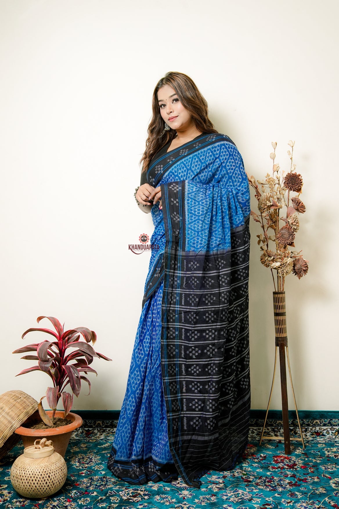 Copper Sulphate Special Design Cotton Saree For Women