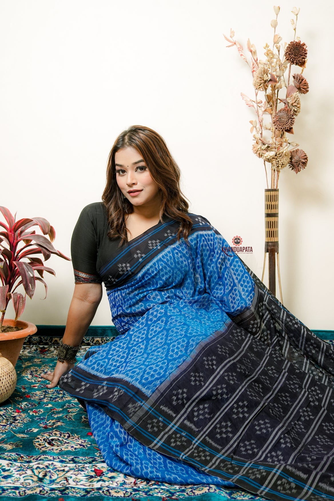 Copper Sulphate Special Design Cotton Saree For Women