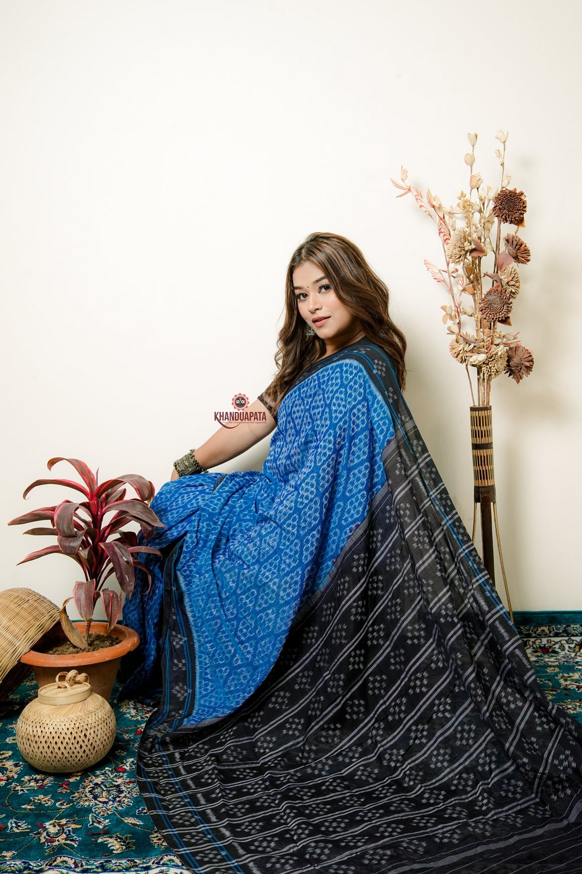 Copper Sulphate Special Design Cotton Saree For Women