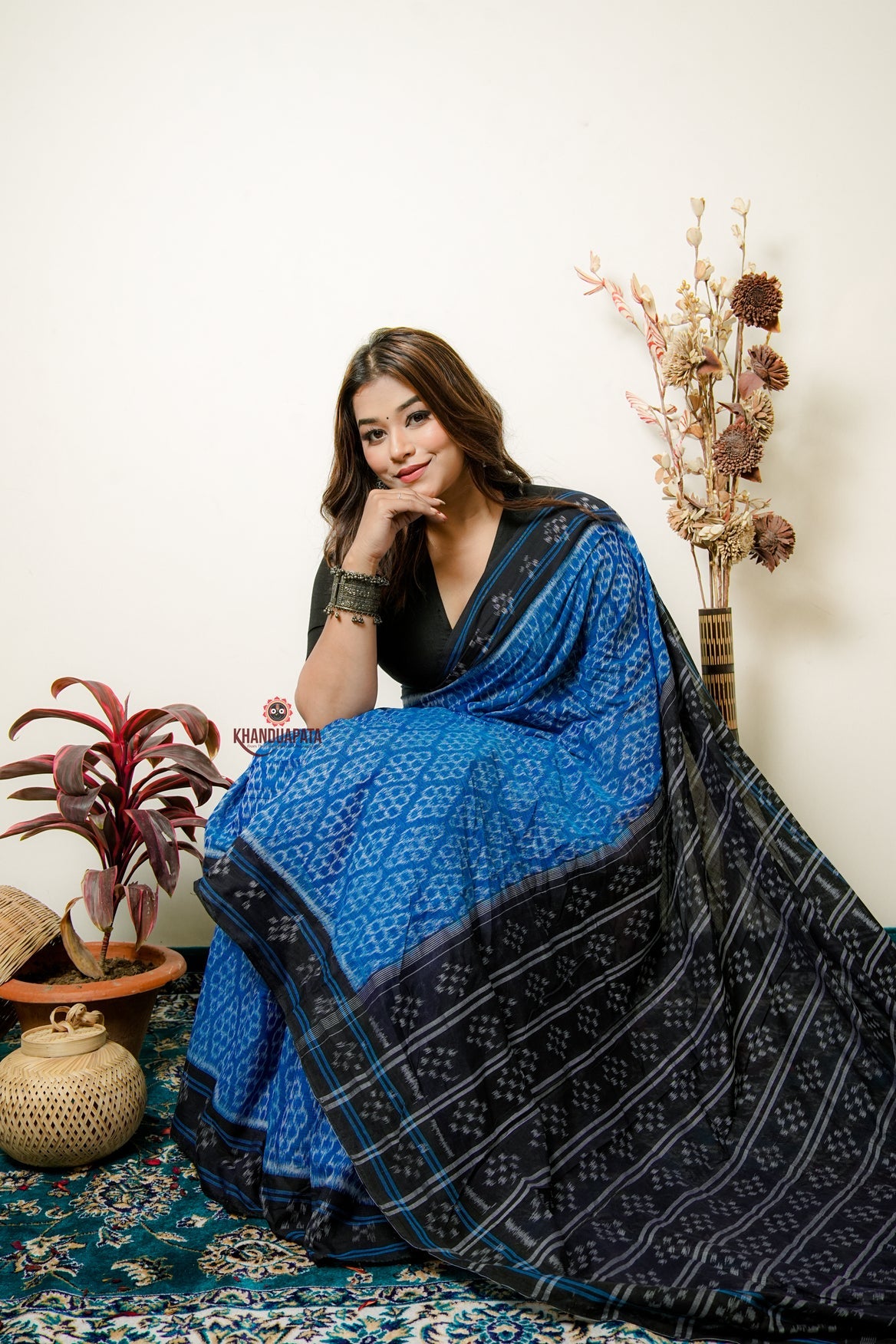 Copper Sulphate Special Design Cotton Saree For Women
