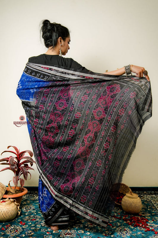 Black & Copper Sulphate Special Design Cotton Saree For Women