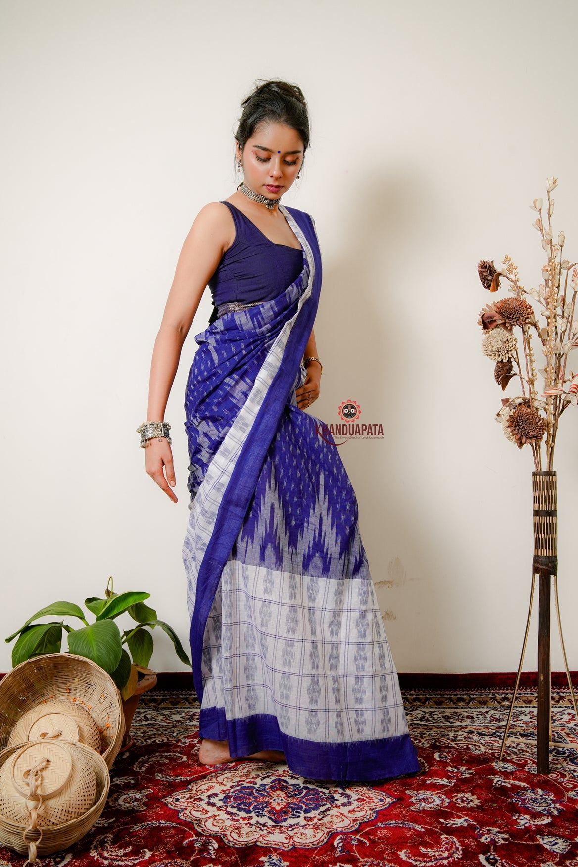Multicolor Kumbha Special Design Cotton Saree For Women