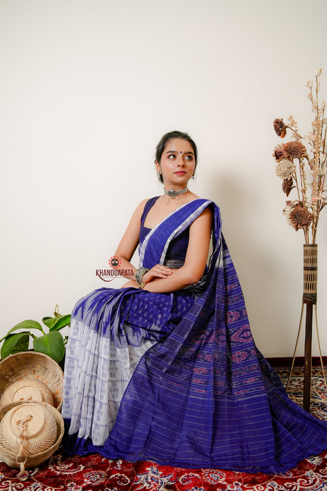 Multicolor Kumbha Special Design Cotton Saree For Women