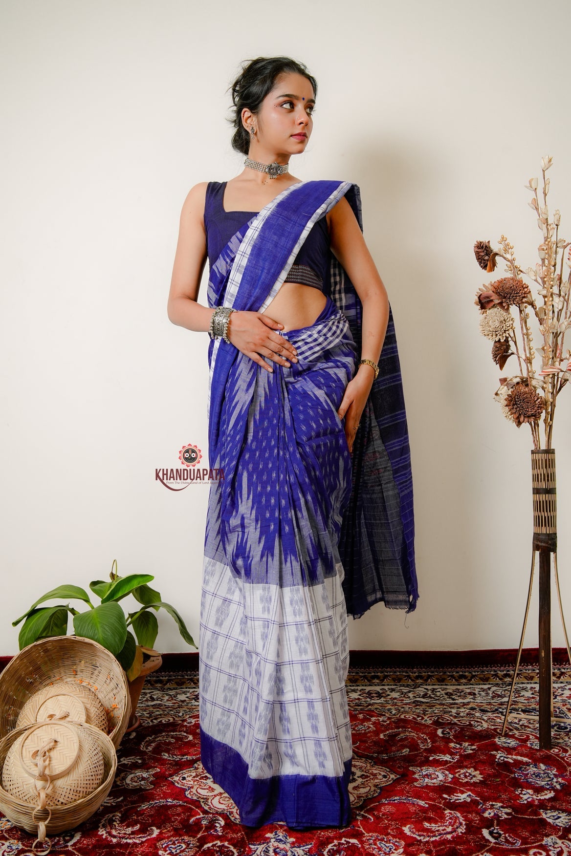 Multicolor Kumbha Special Design Cotton Saree For Women