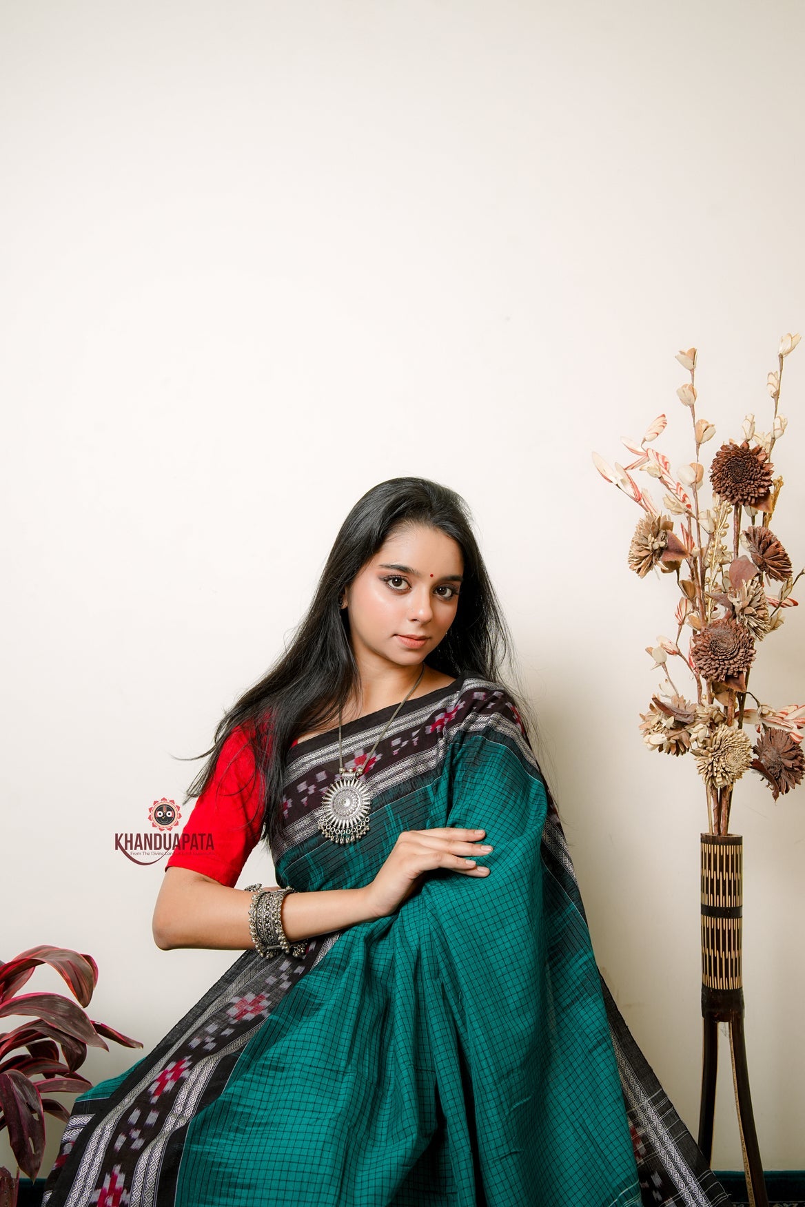 Multicolour Pasaspali Check Design Cotton Saree For Women