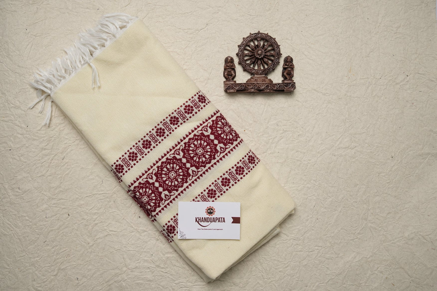 Deep Red Design Heritage Shawl For Winter For Women