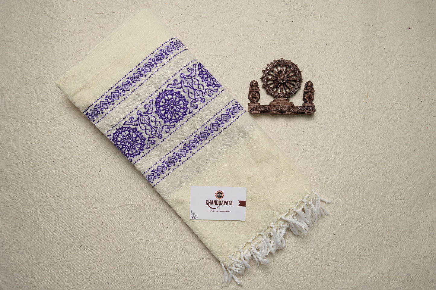 Indigo Blue Design Heritage Cotton Shawl For Winter