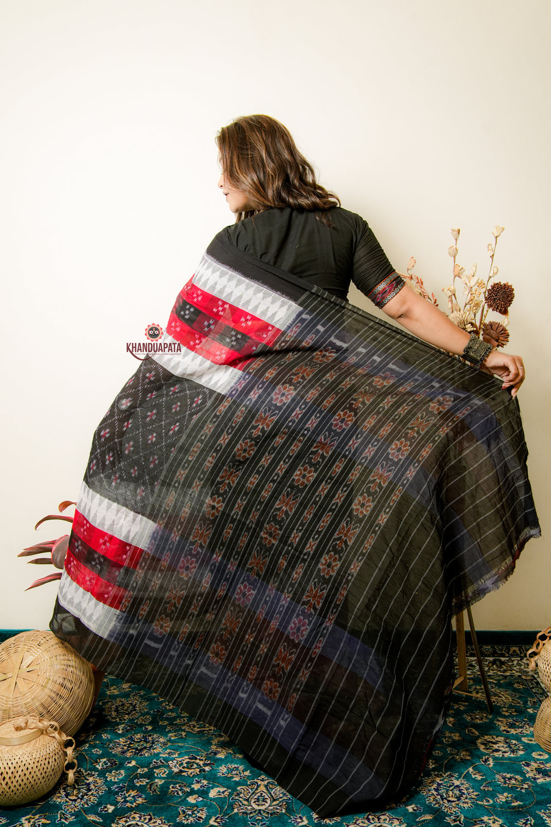 Multicolour Box Design Cotton Saree For Women