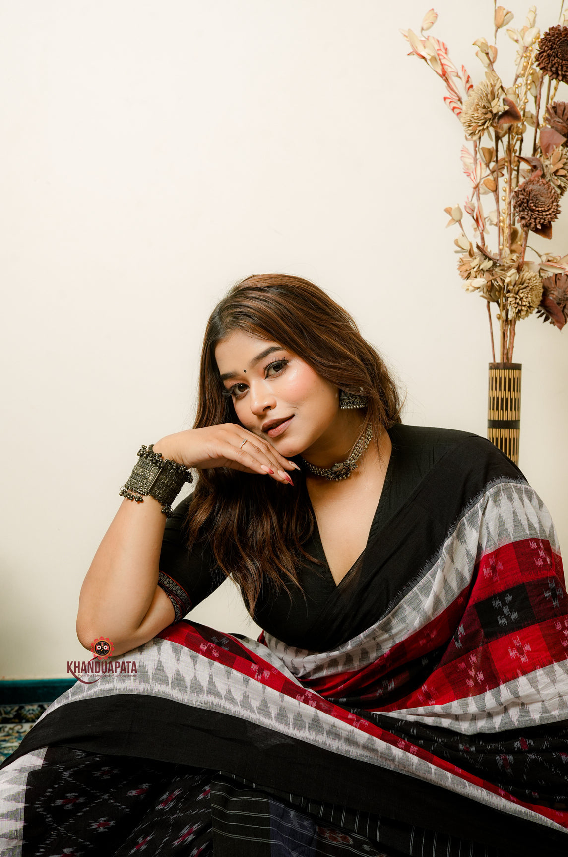 Multicolour Box Design Cotton Saree For Women