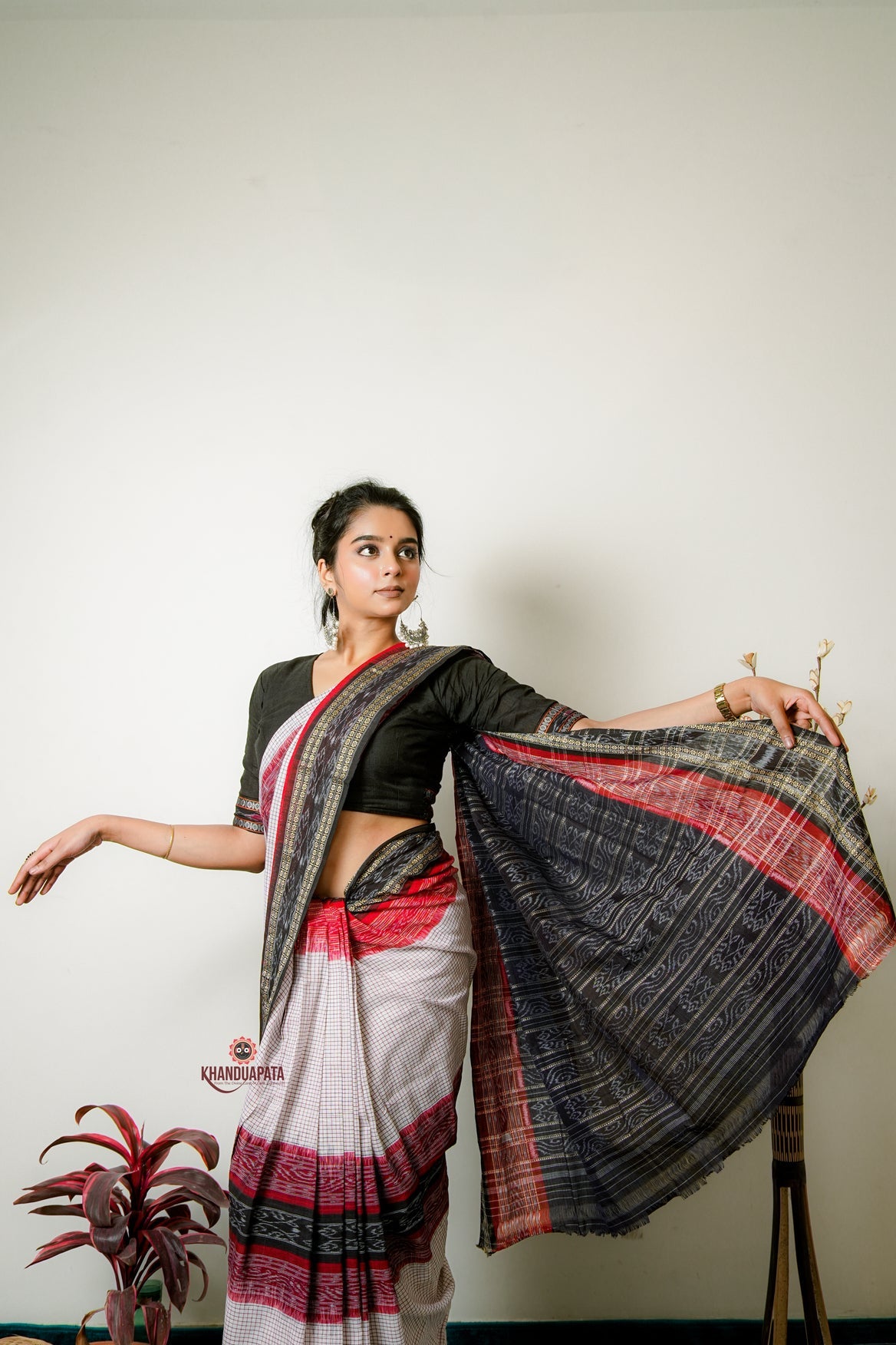 Multicoulour Check Design Cotton Saree For Women