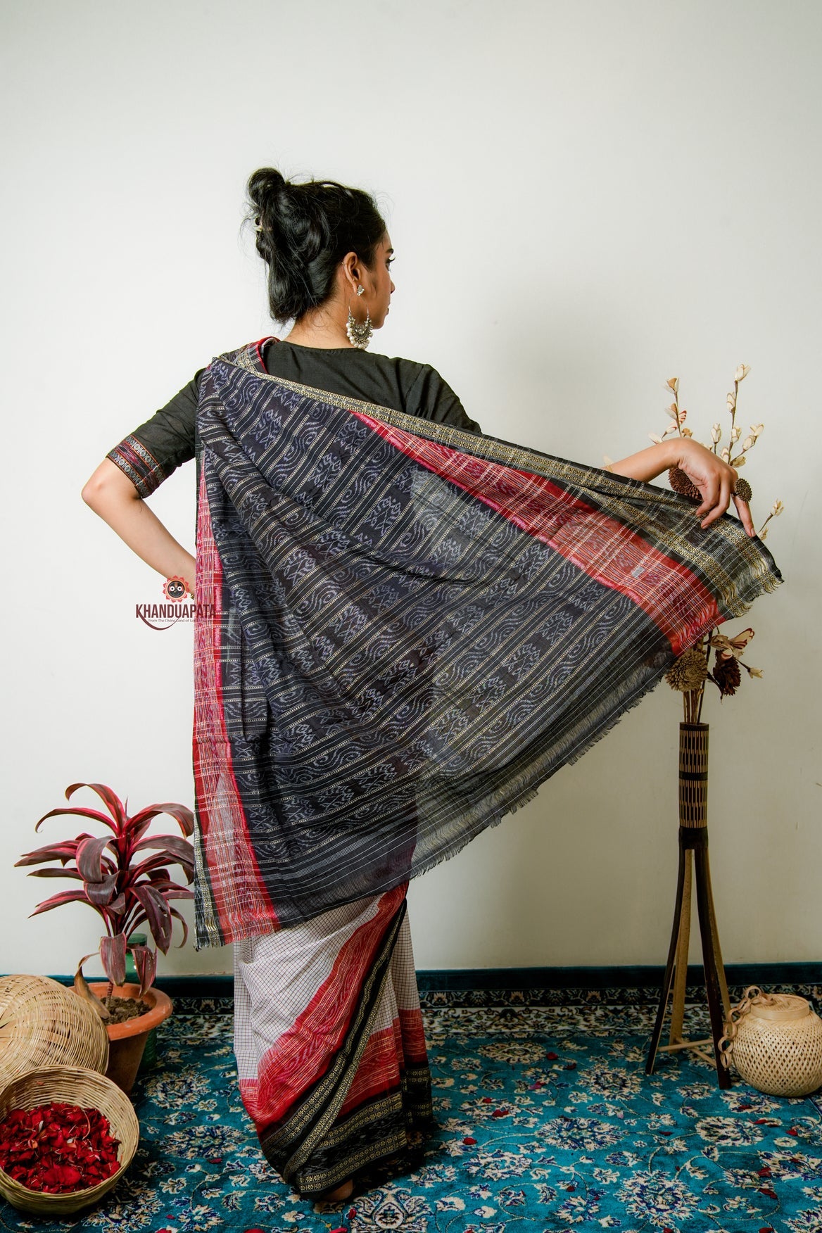 Multicoulour Check Design Cotton Saree For Women