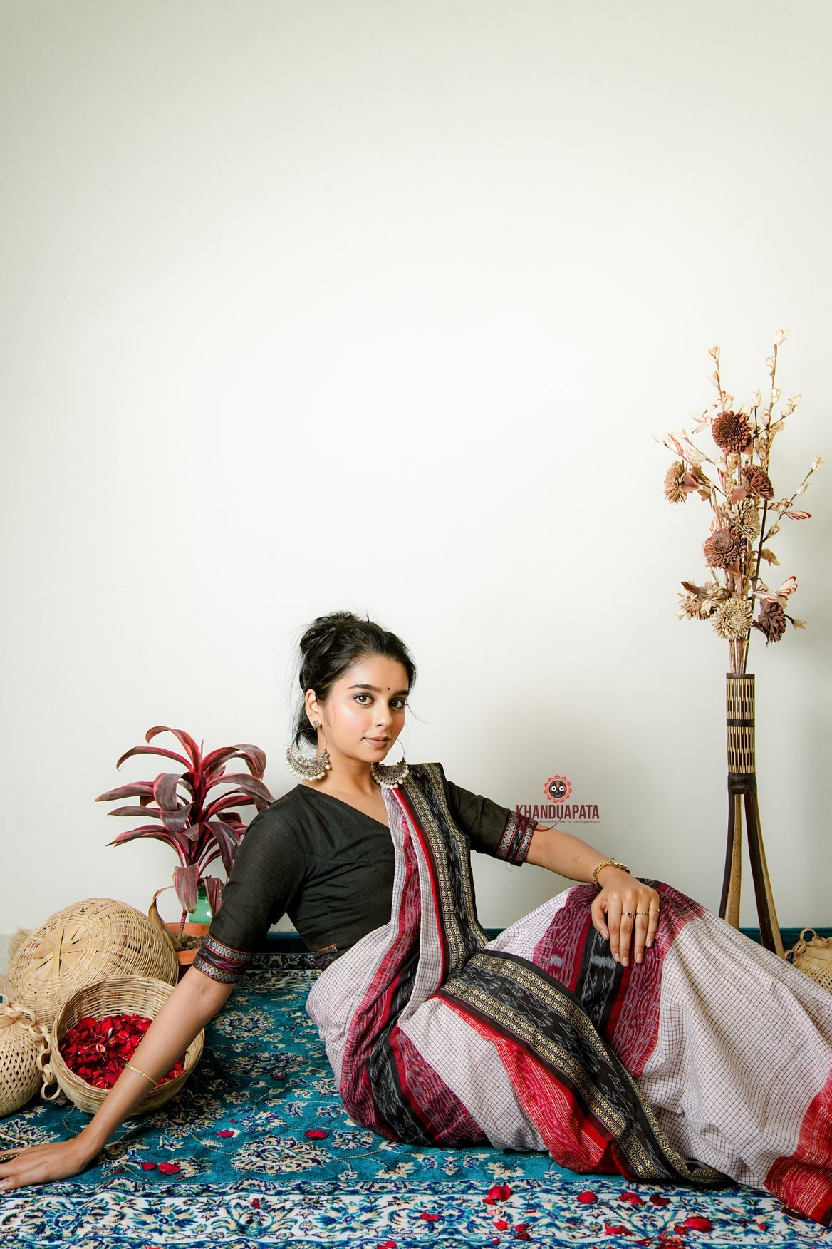 Multicoulour Check Design Cotton Saree For Women