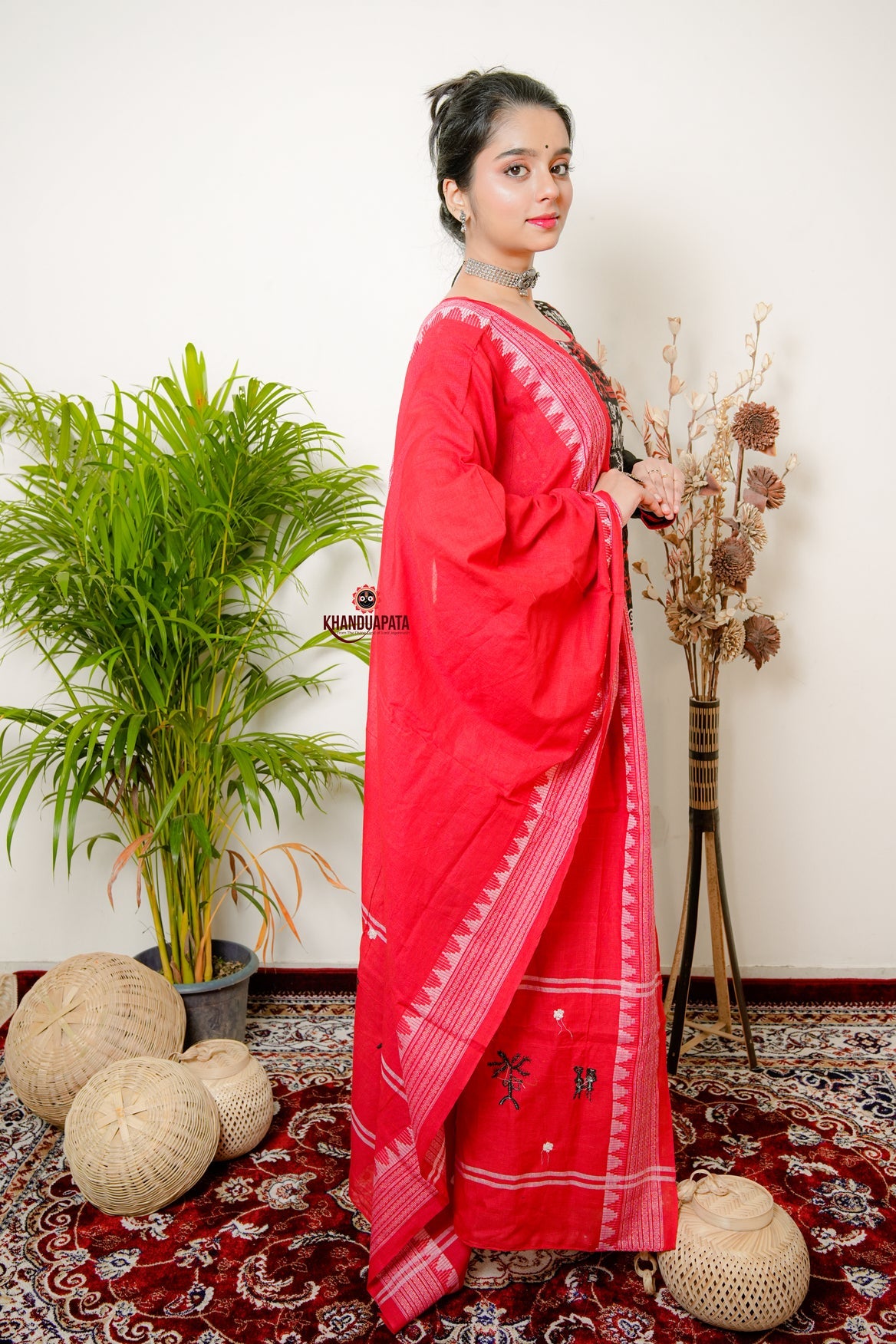 Multicolor Embroidery Tribal Design Unstitched Suit For Women