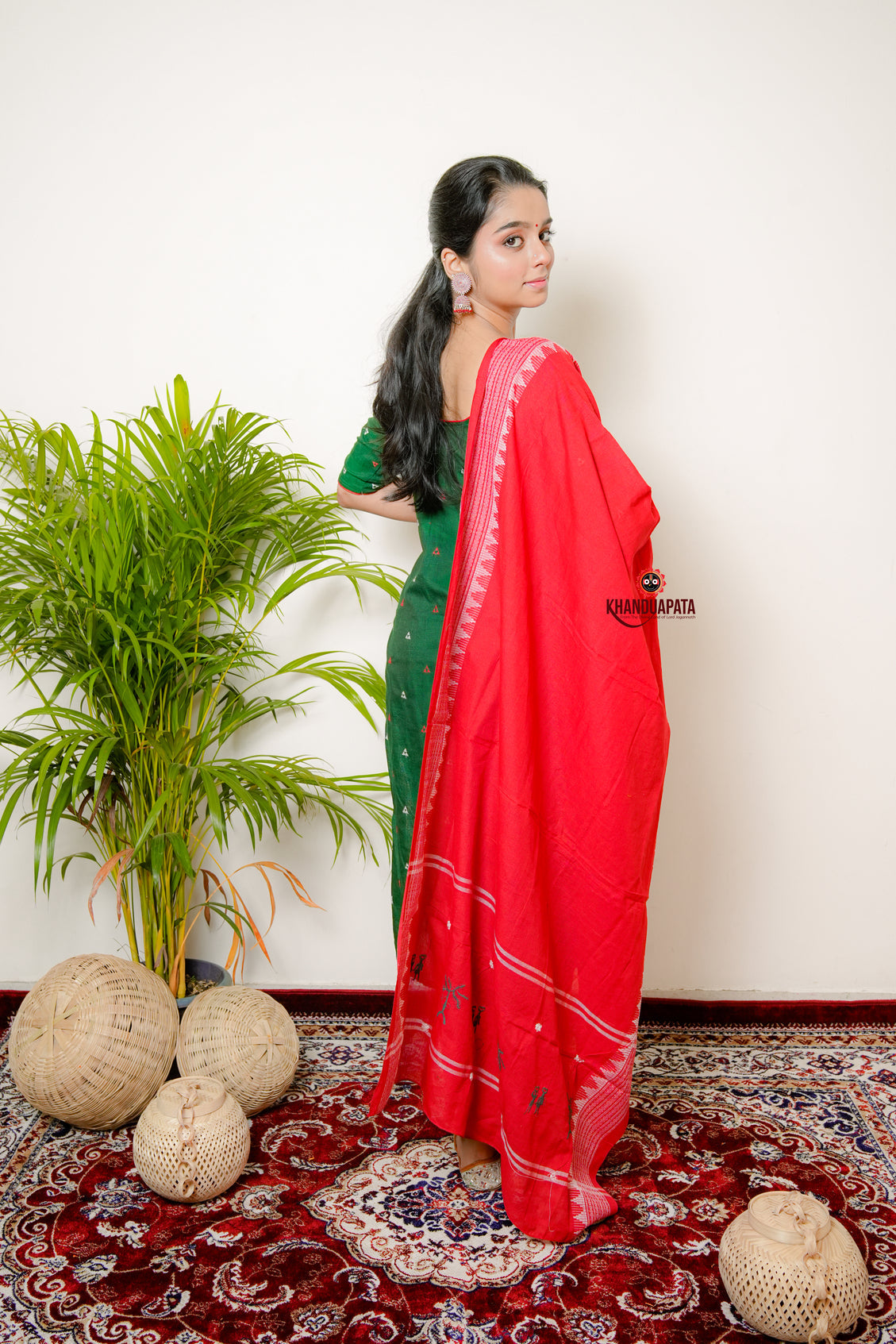 Multicolor Embroidery Triangle Design Unstitched Suit For Women