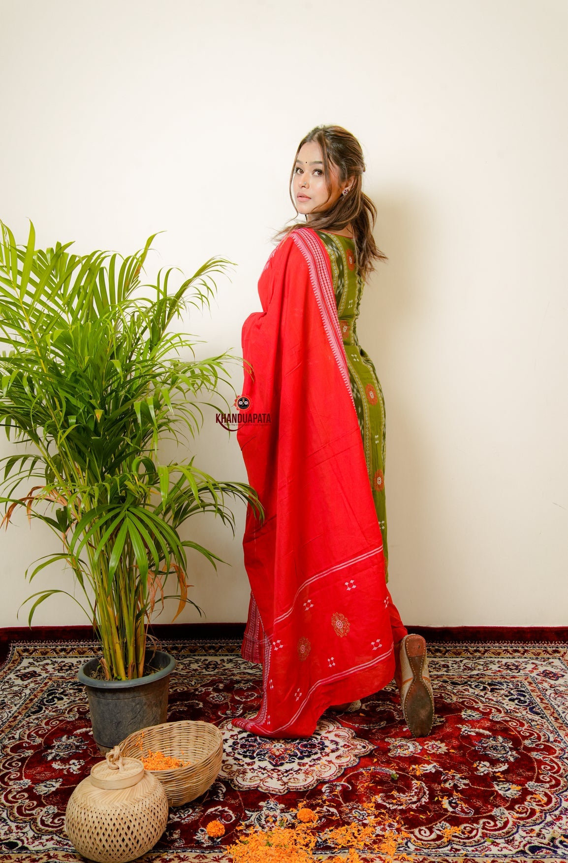Mehndi Pasapali Design Unstitched Suit For Women
