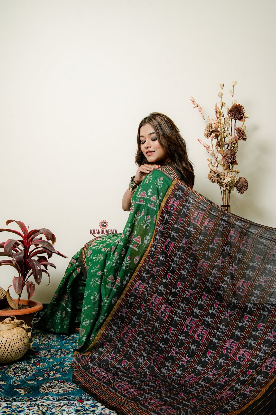 Multicolor Tribal Design Cotton Saree For Women