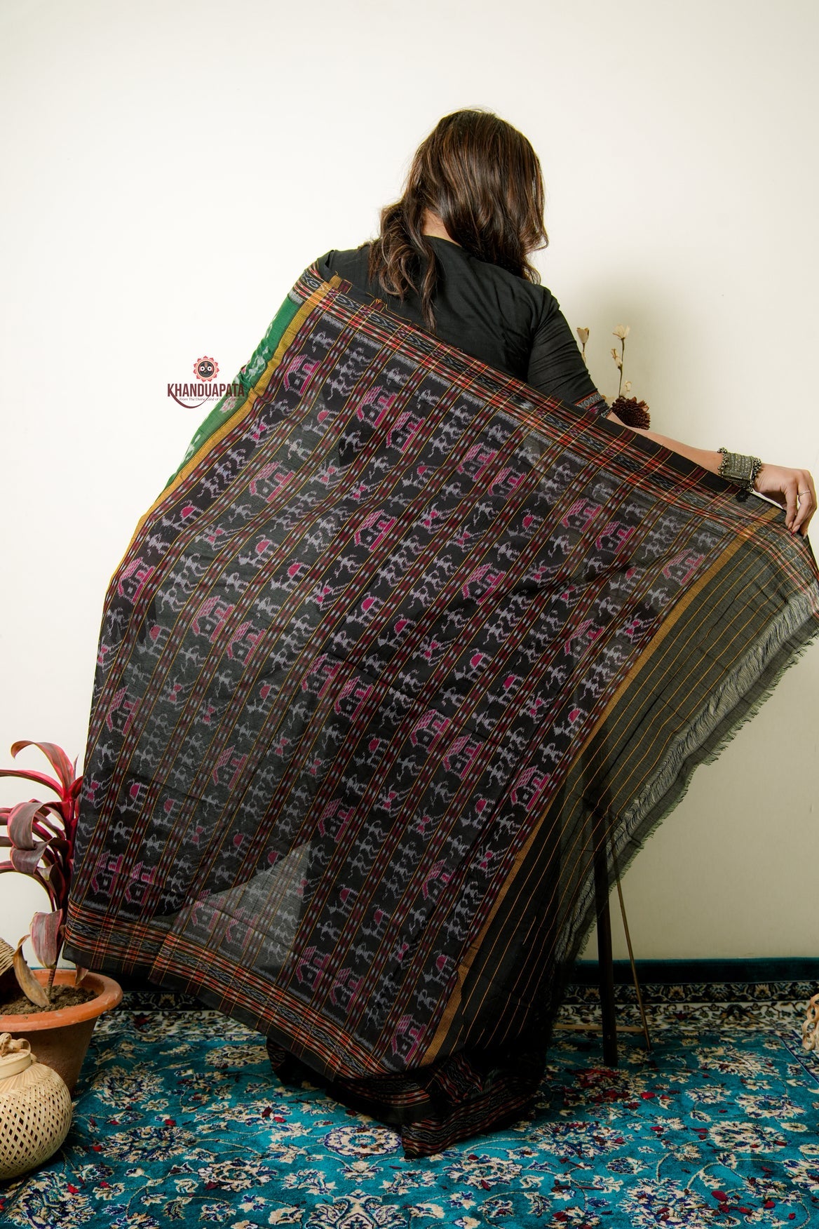 Multicolor Tribal Design Cotton Saree For Women
