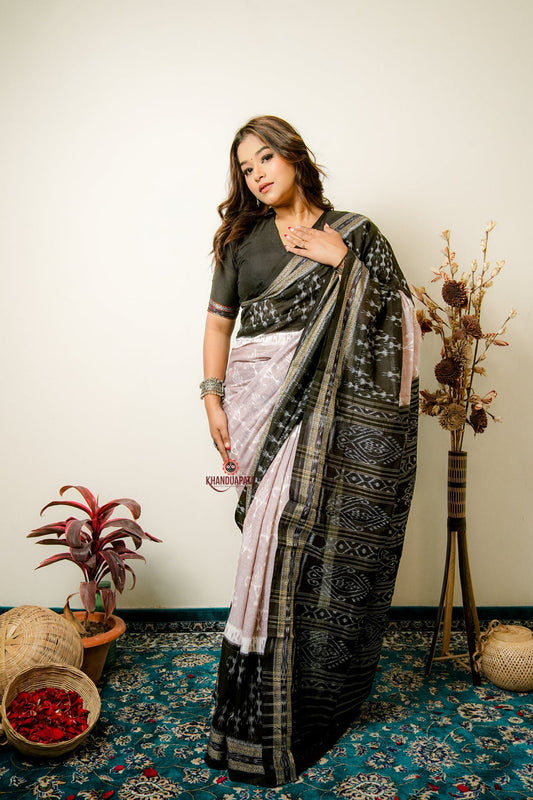 Multicolor Special Contrast Doll Design Cotton Saree For Women