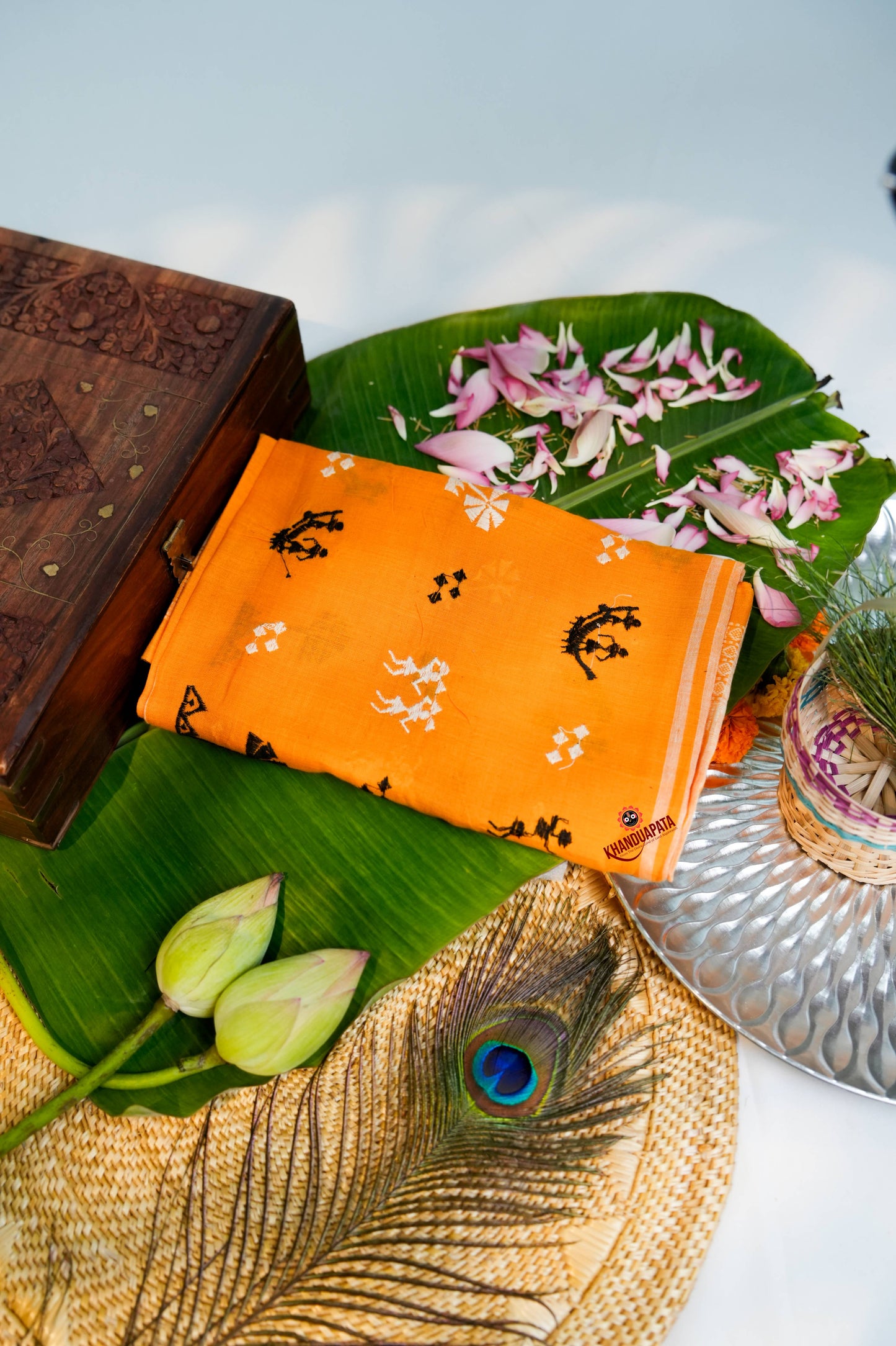 Black & Yellow Embroidery Design Unstitched Cotton Suit For Women