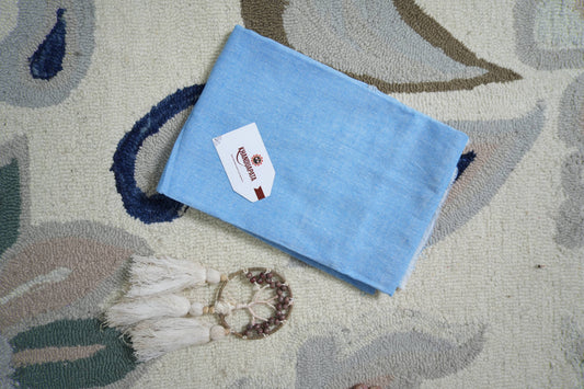 Black & Blue Pasapali Small Tree Design Unstitched Cotton Suit For Women