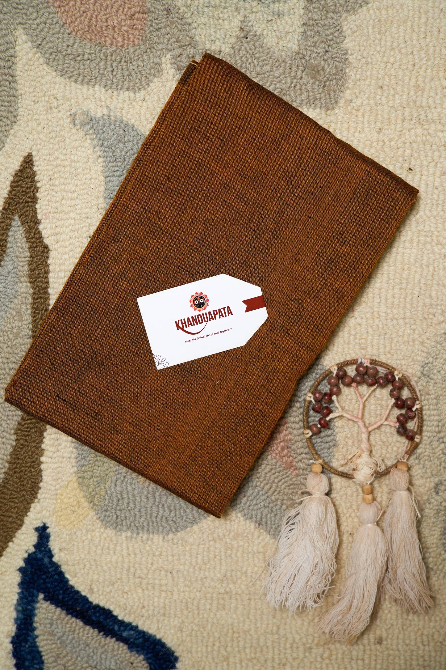 Maroon & Mustard Box Design Unstitched Cotton Suit For Women